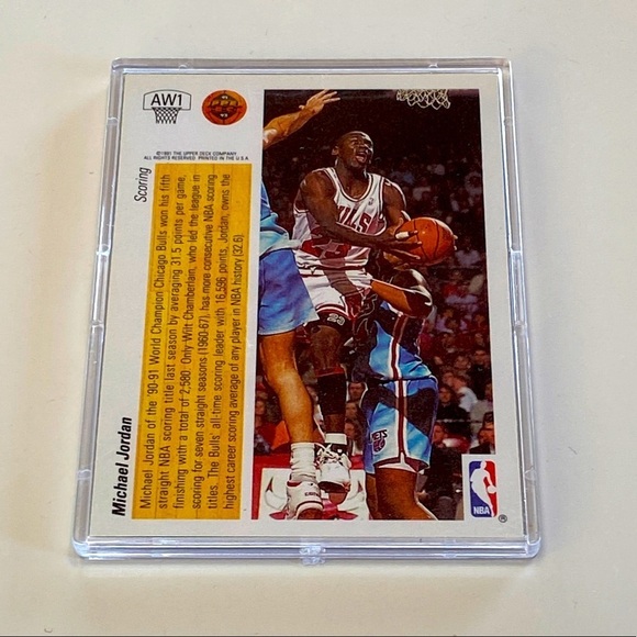 1991 Upper Deck Michael Jordan #AW1 NBA Award Winner Hologram Basketball Card​​ - Picture 2 of 3